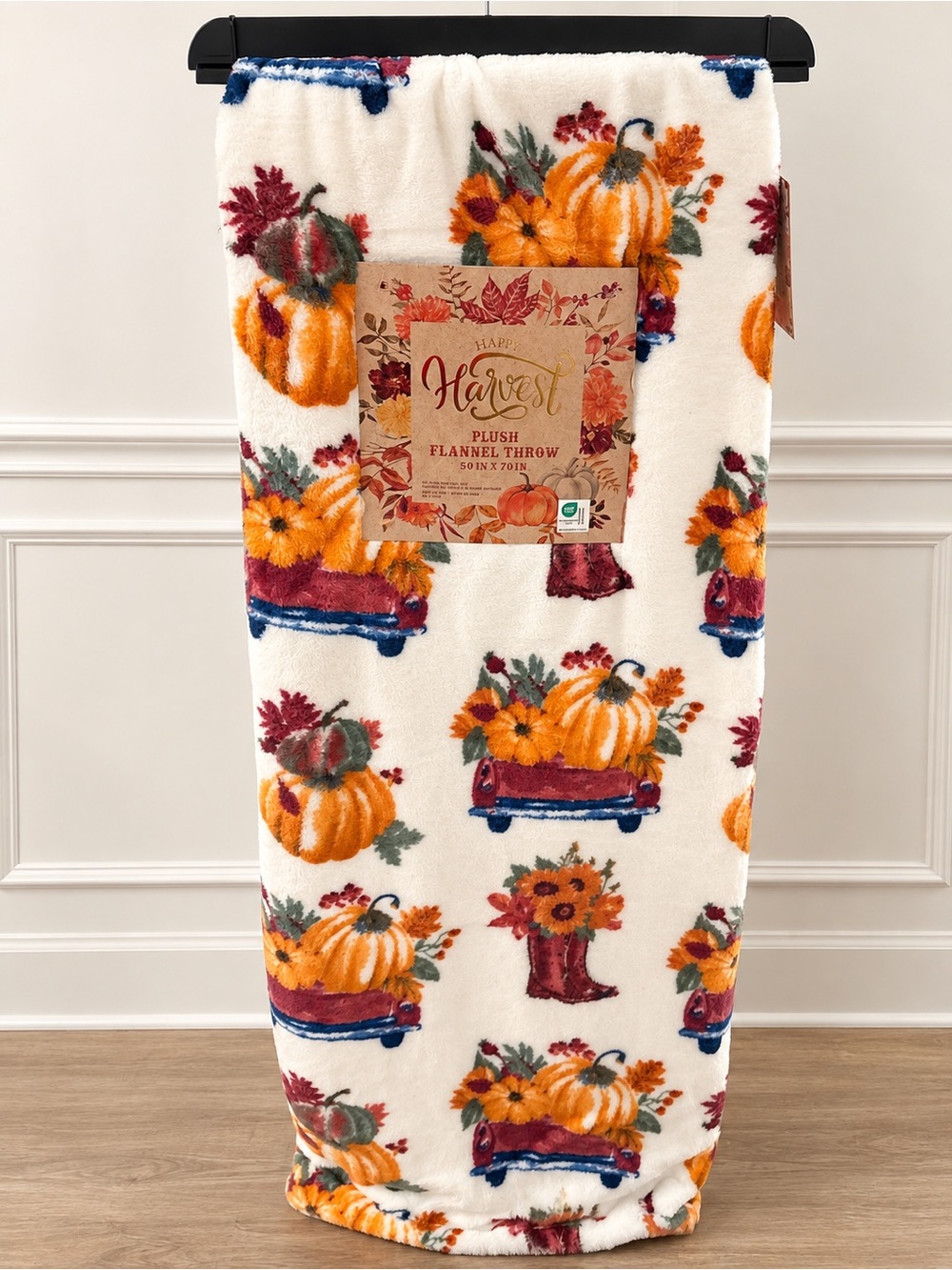 Plush Flannel Throw Blanket β 50β x 70β β New with Tags